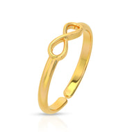 Trendy Infinity Style Gold Plated Ring