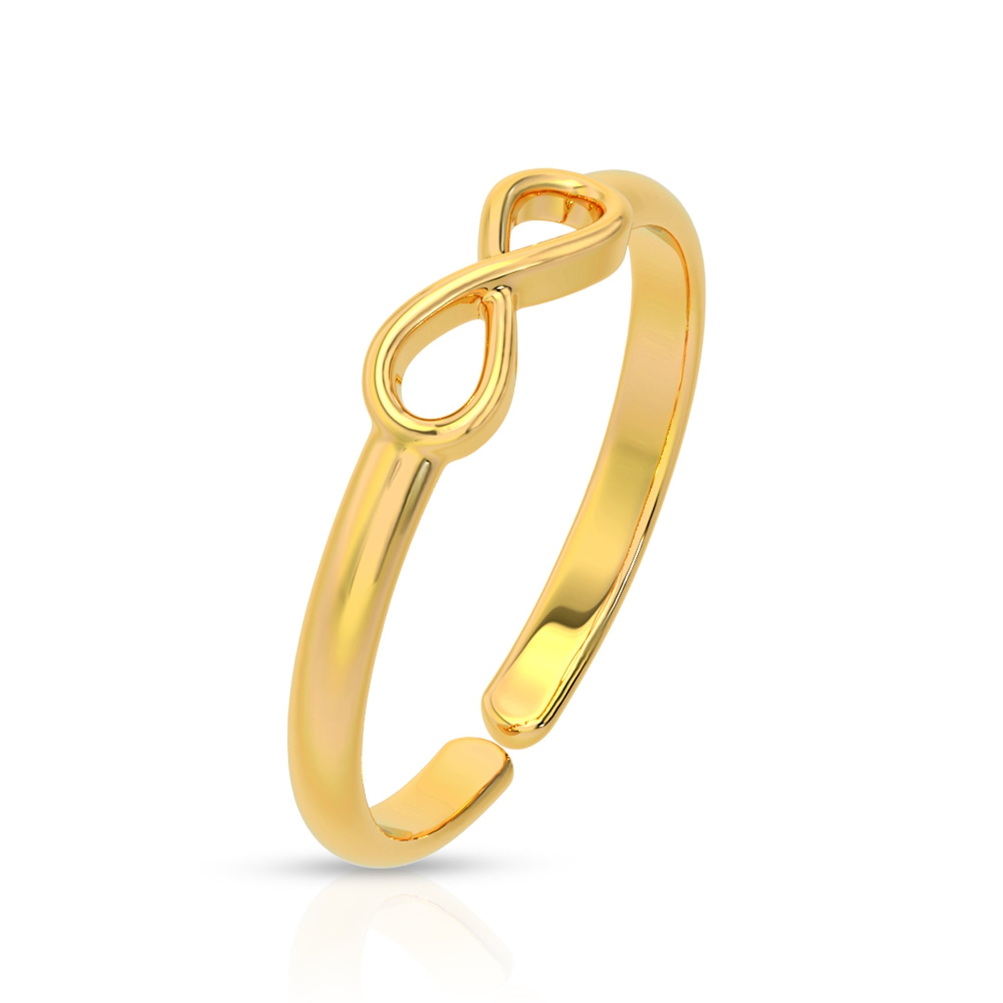Trendy Infinity Style Gold Plated Ring