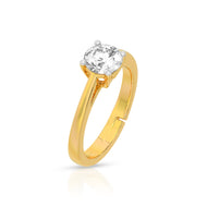 Stunning Solitaire Gold Plated Ring