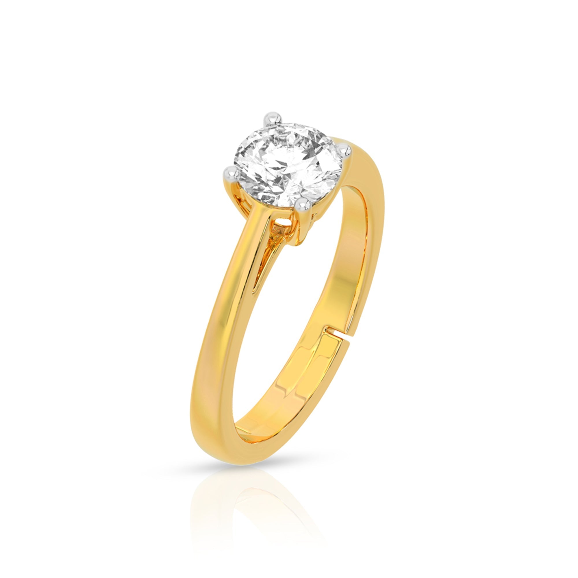 Stunning Solitaire Gold Plated Ring