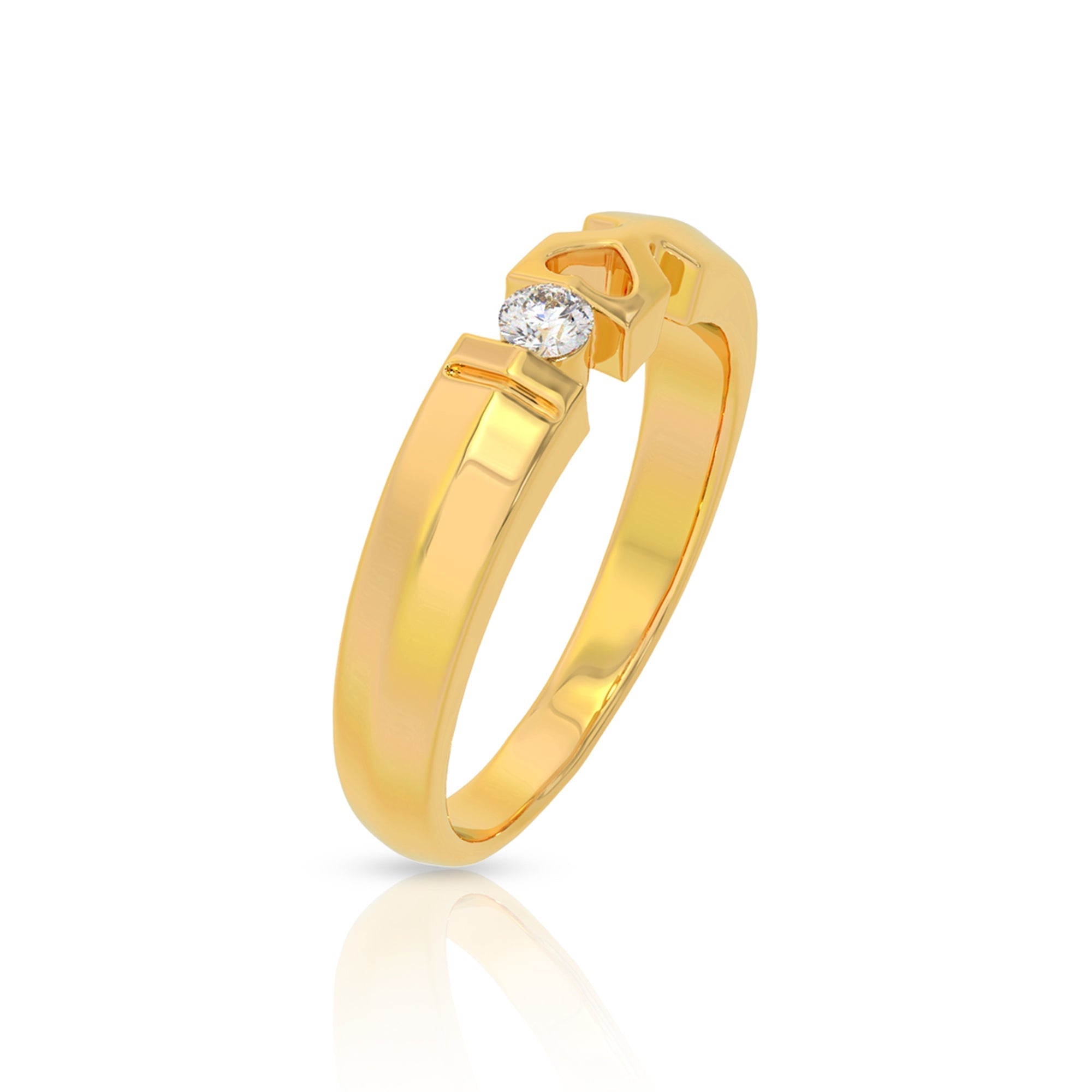 Exquisite Solitaire Gold Plated Ring