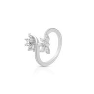 Delicate Twin Blossom Ring