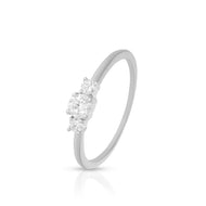 Graceful Triple Stone Ring