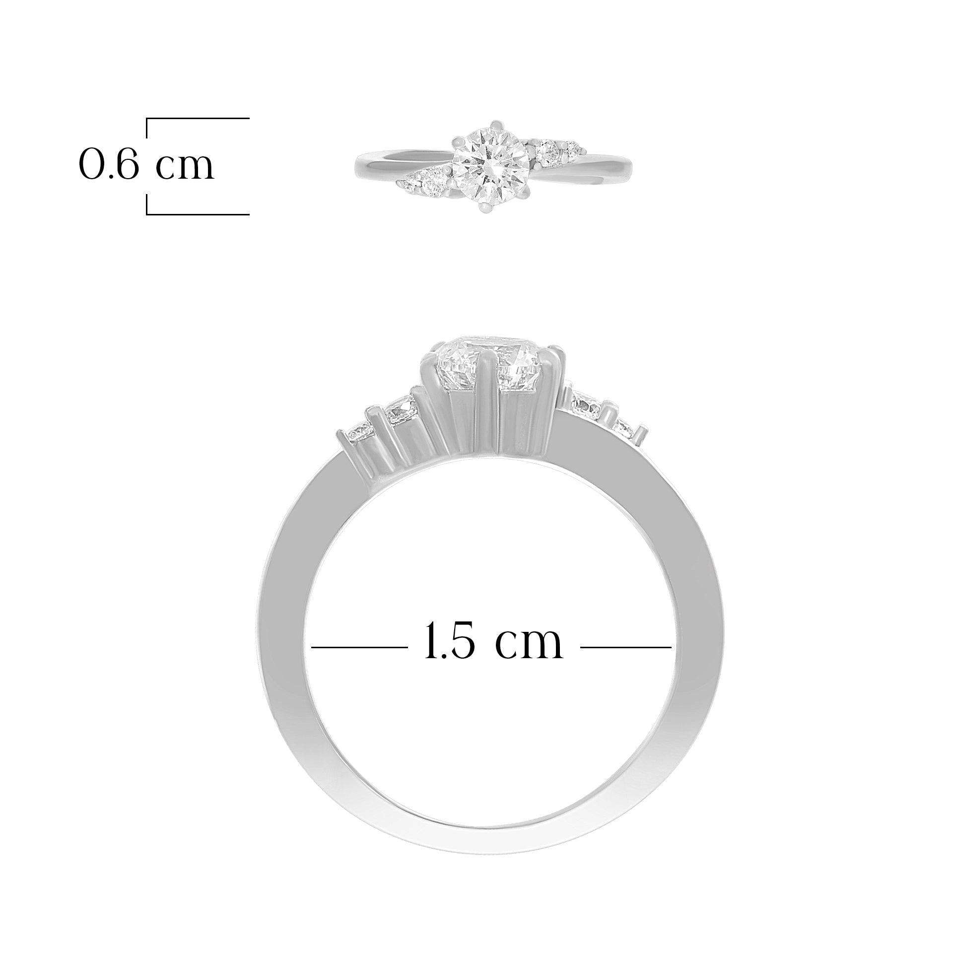 Delicate Round Center Pattern Ring