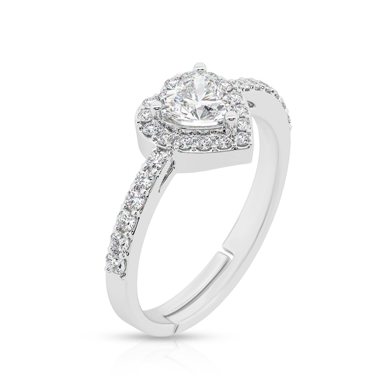 Halo Heart Sparkle Ring
