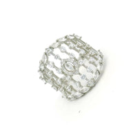 Classic Diamond Style CZ Multi-Row Ring