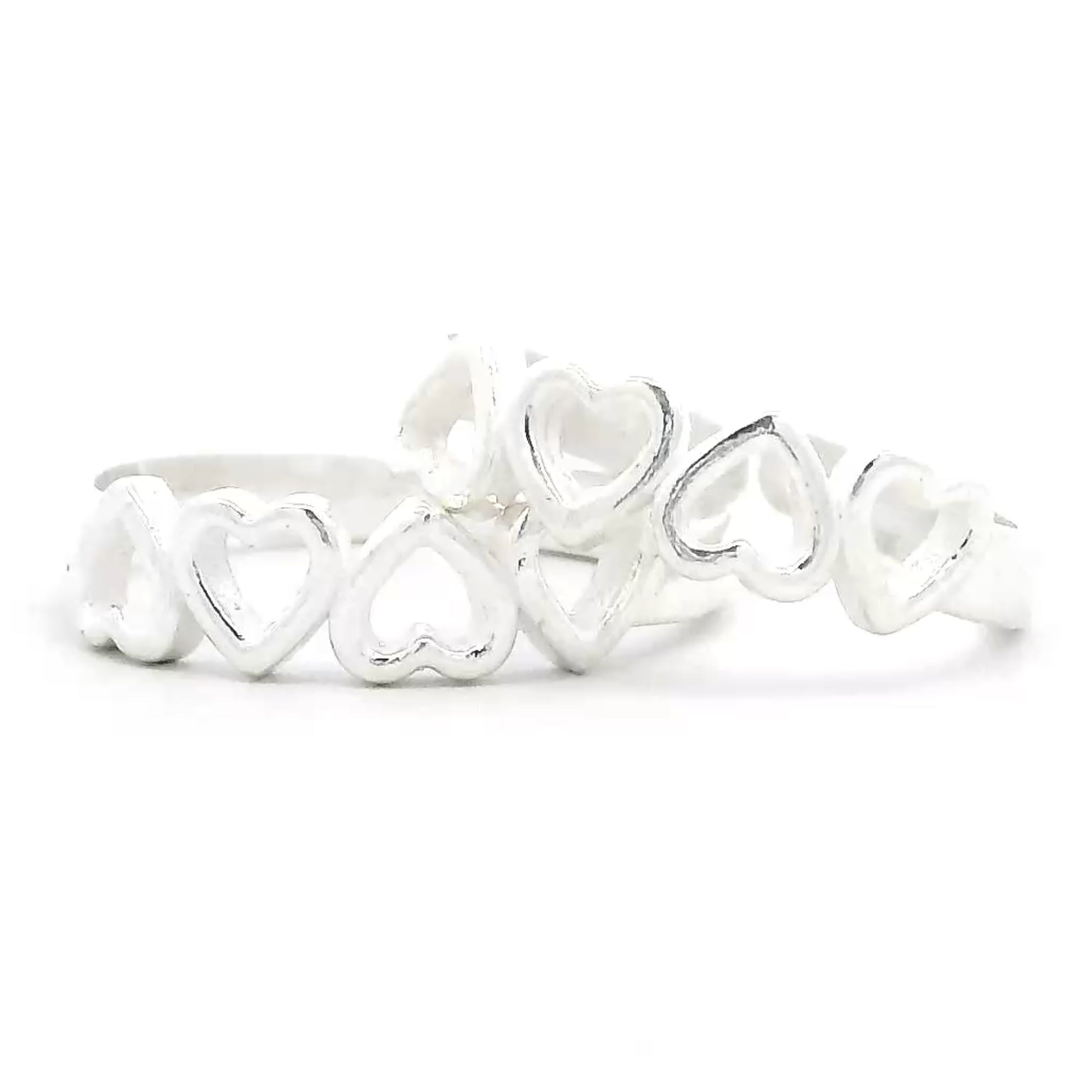 Minimal Heart Motif Toe Rings