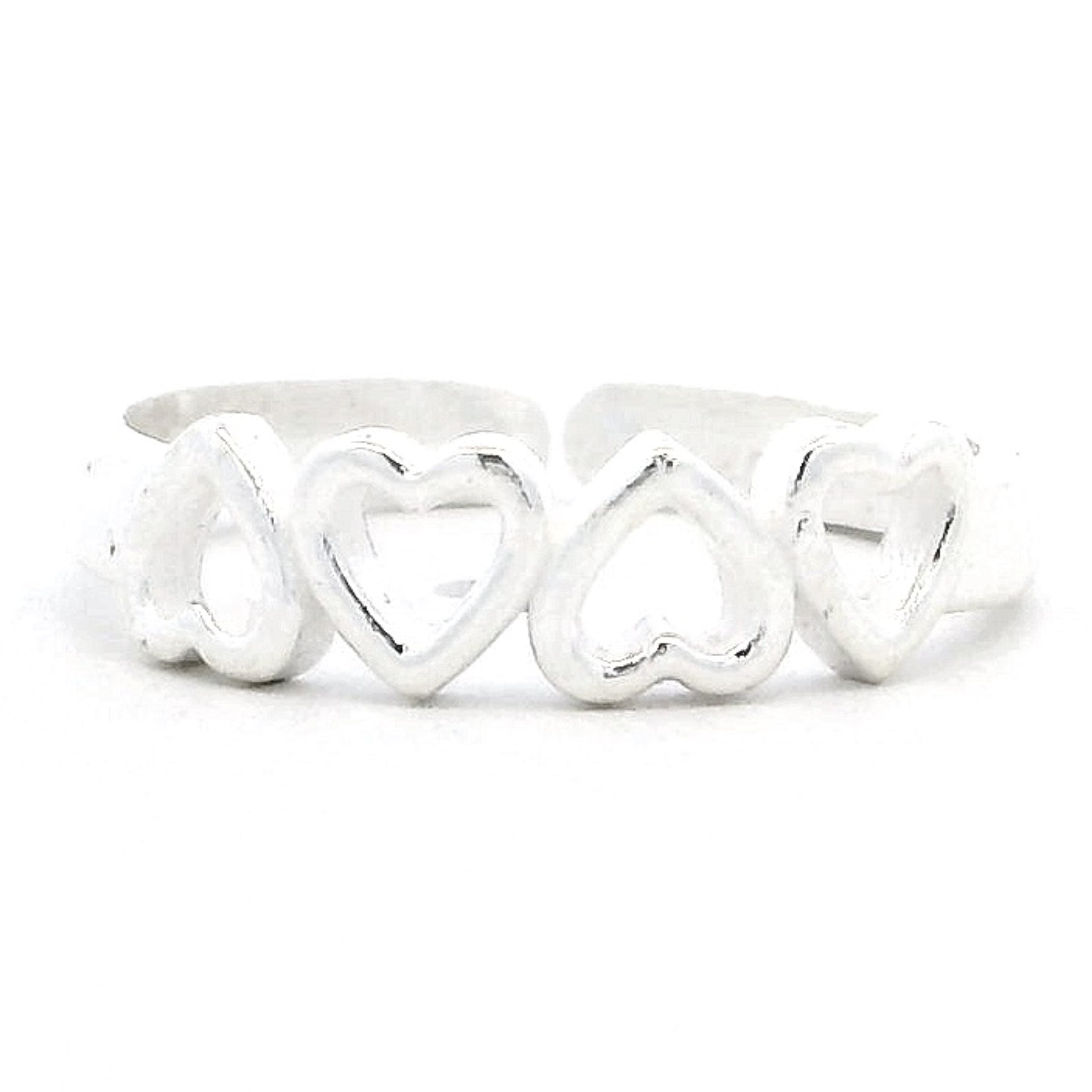 Minimal Heart Motif Toe Rings