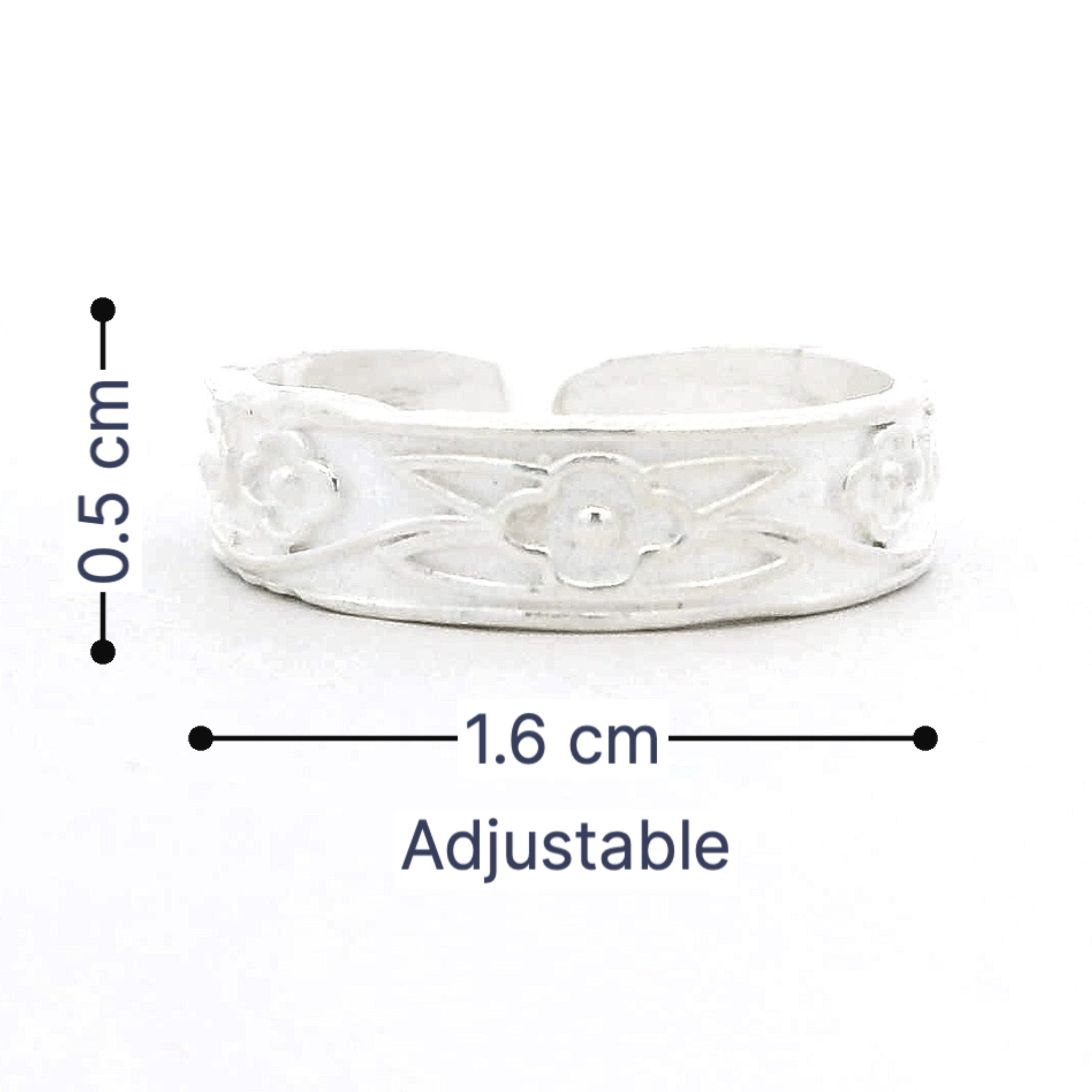 Dainty Floral Art Toe Rings