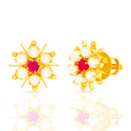Sunburst Glow Gold Studs 22K