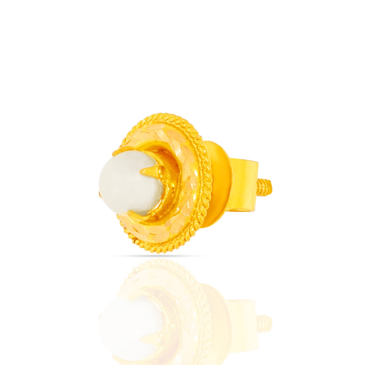 Simple Orb Glow Gold Studs 22K