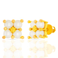 Simple Shine Quad Gold Studs 22K