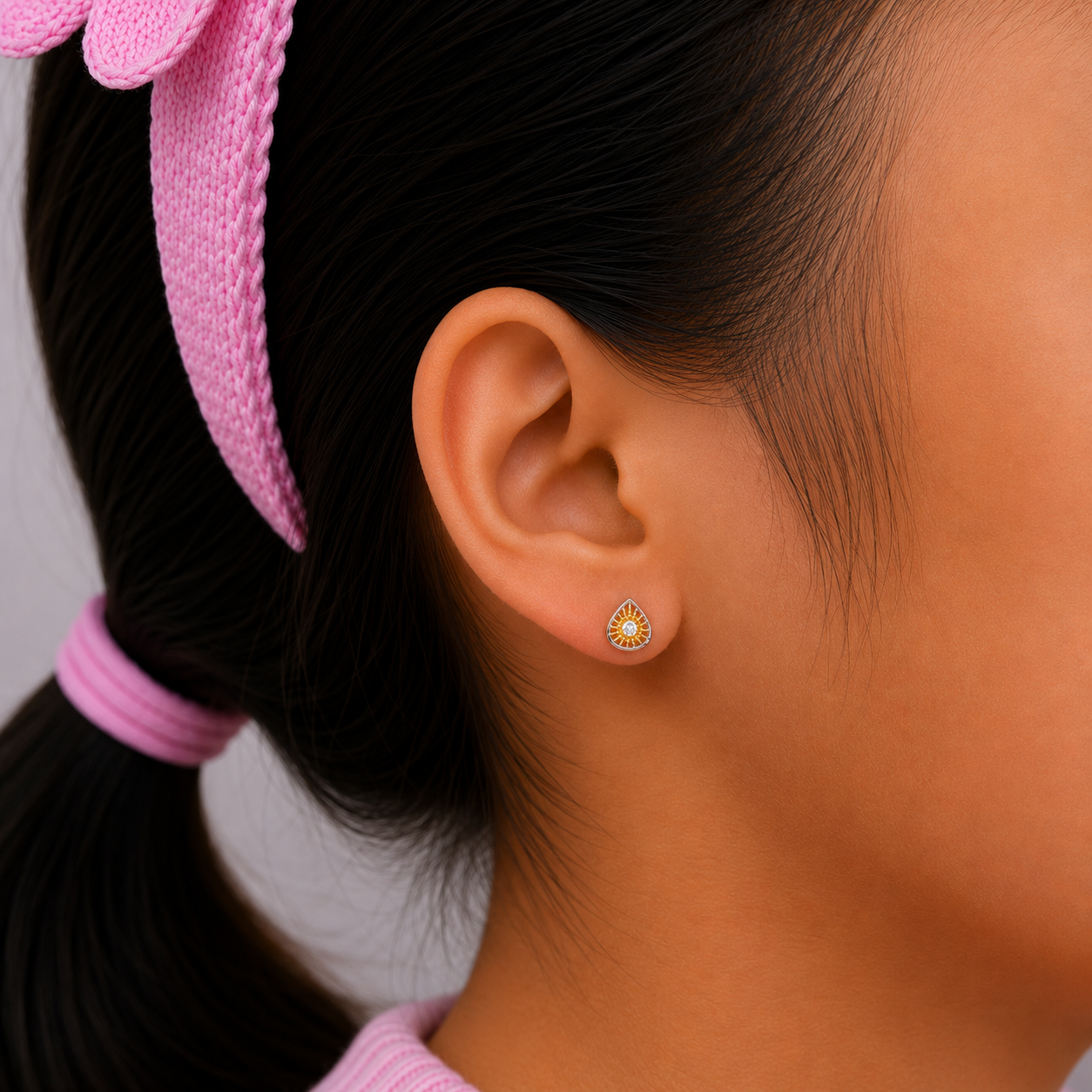 Adorable Boom Gold Earrings for Kids