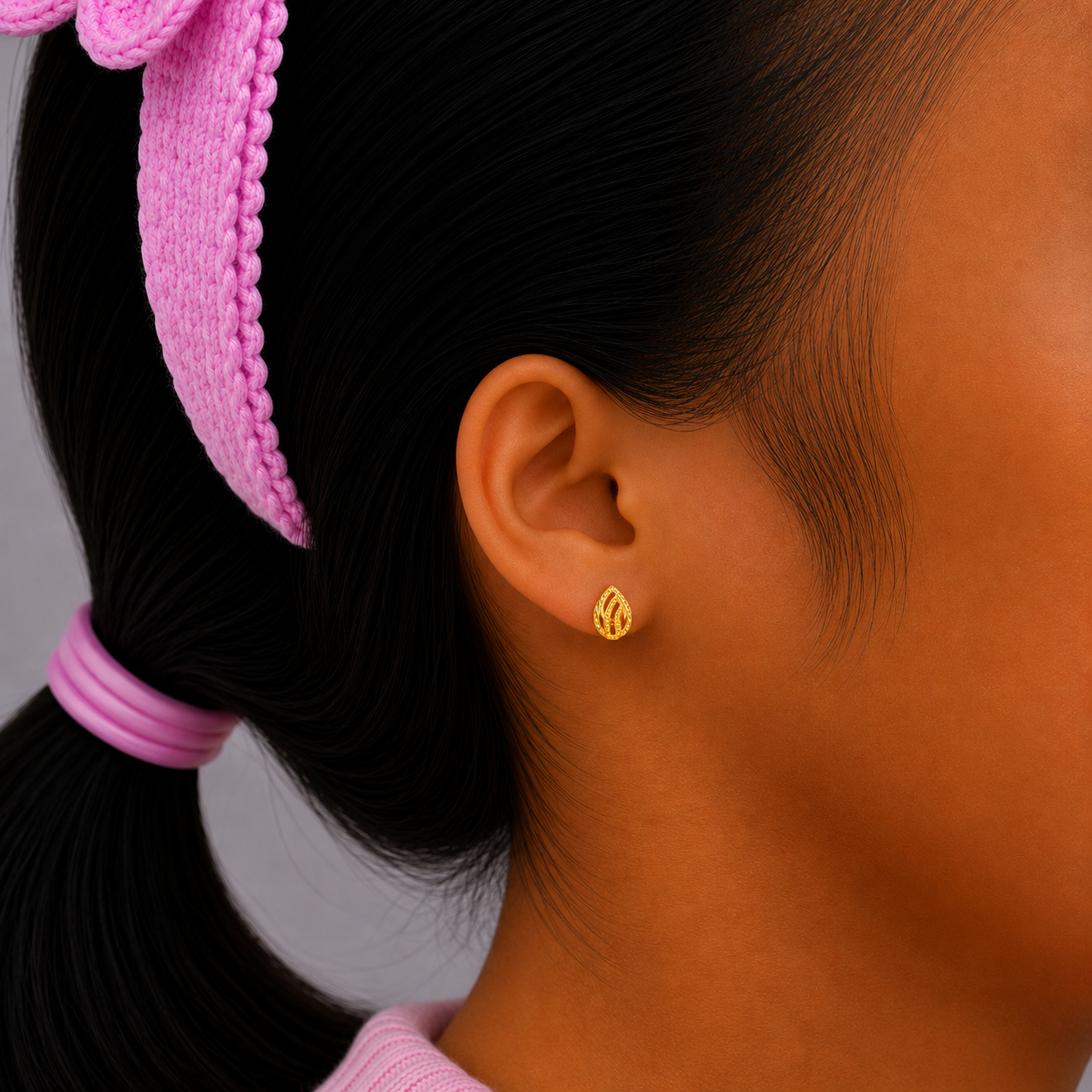 Adorable Shine Gold Earrings for Kids