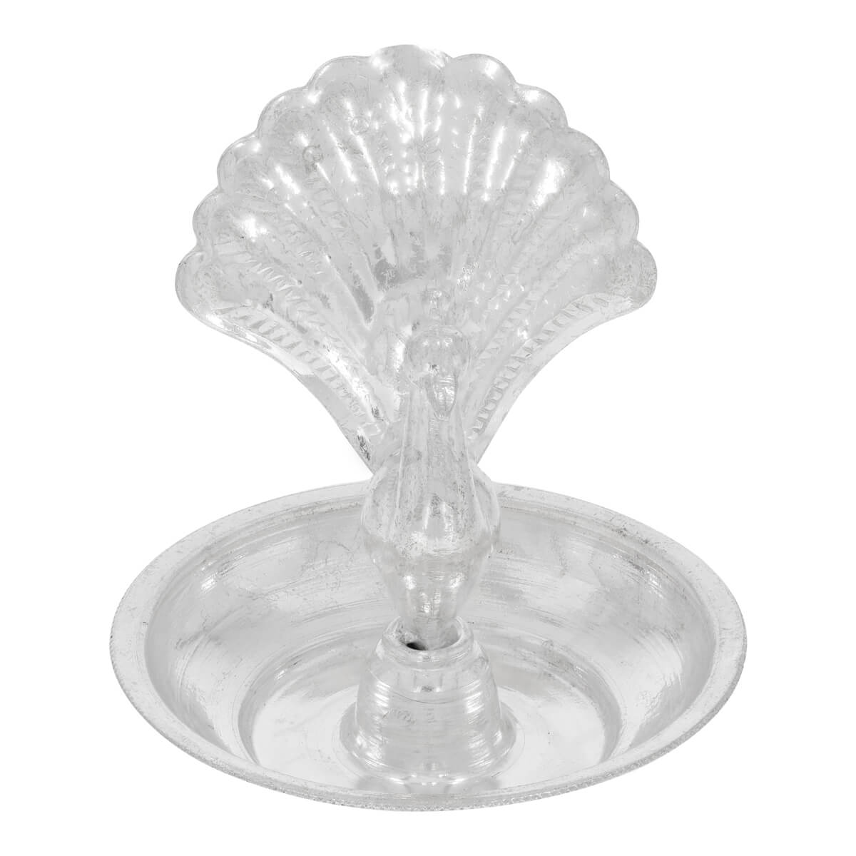 Exquisite Peacock Design Silver Agarbatti Stand
