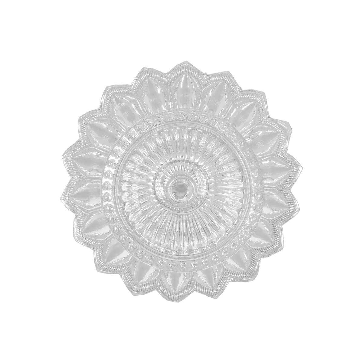 Exquisite Floral Motif Silver Diva