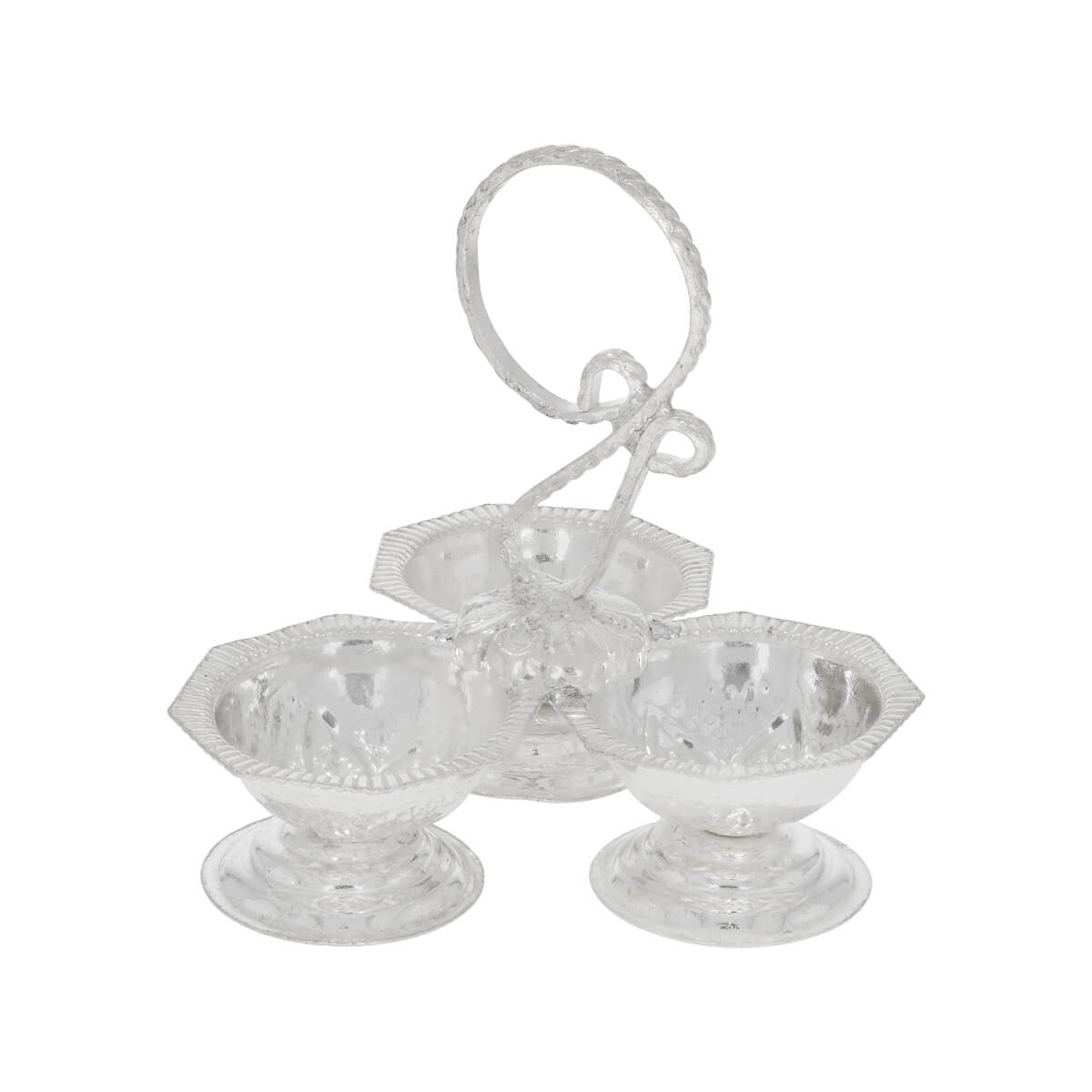 Silver Karanda Three In One Sparkle For Pooja