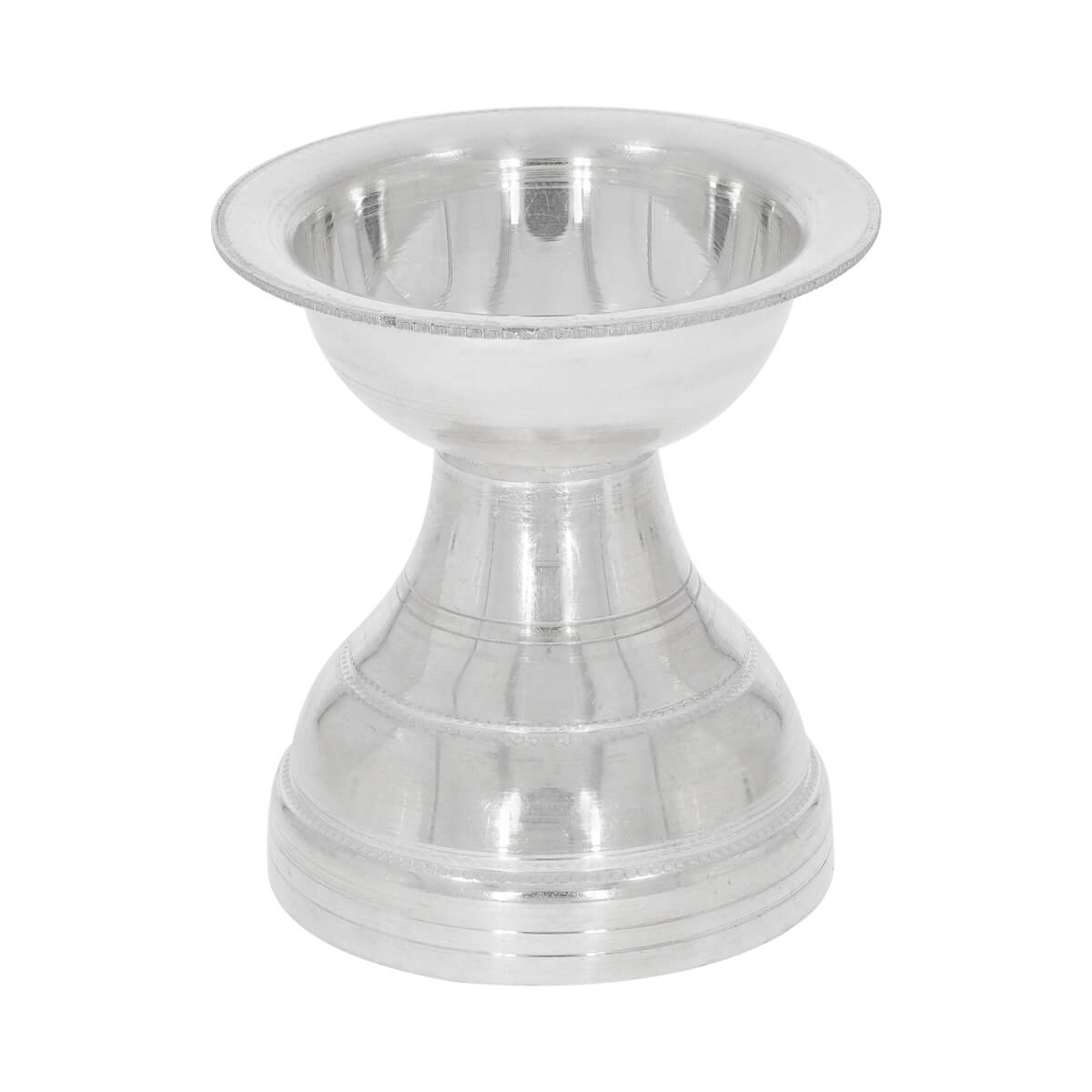 Traditional Silver Diya For Pooja