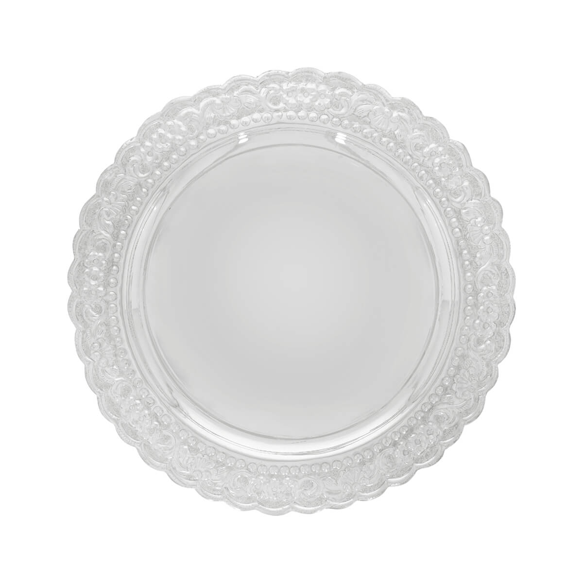 Artistic Floral Motif Silver Tabak
