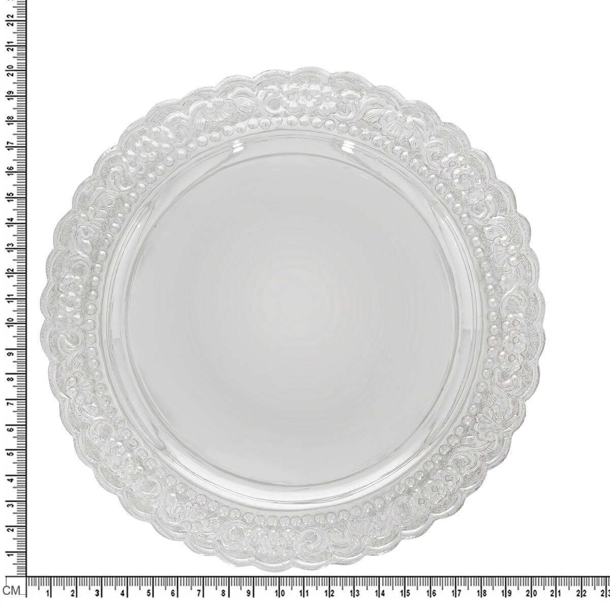 Artistic Floral Motif Silver Tabak