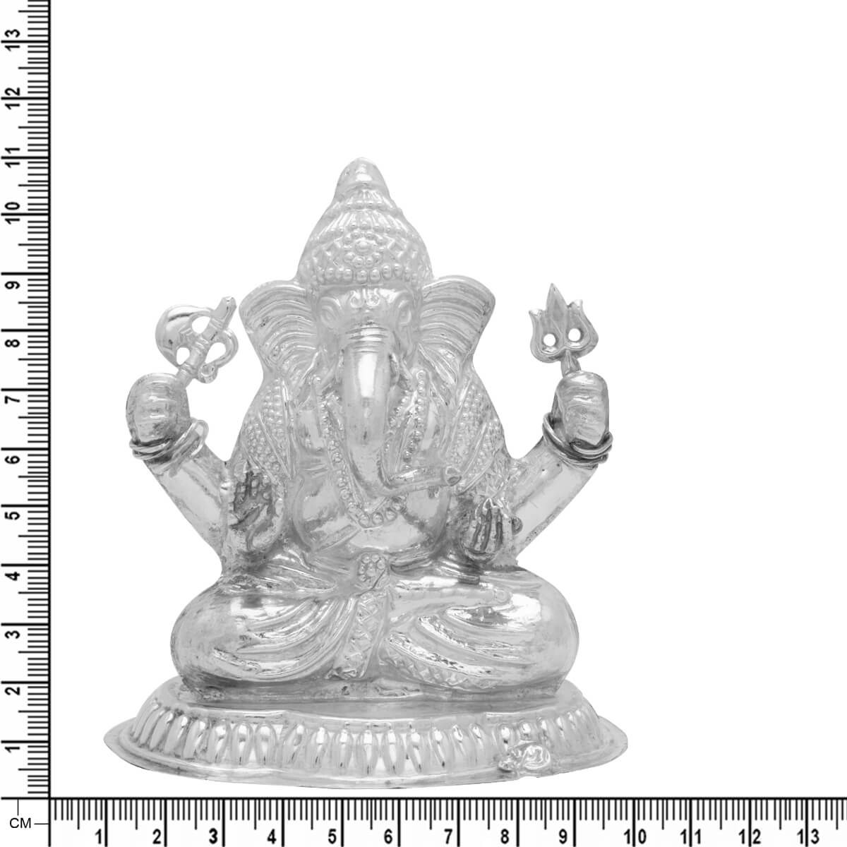 Majestic Shine Silver Ganesh Murti