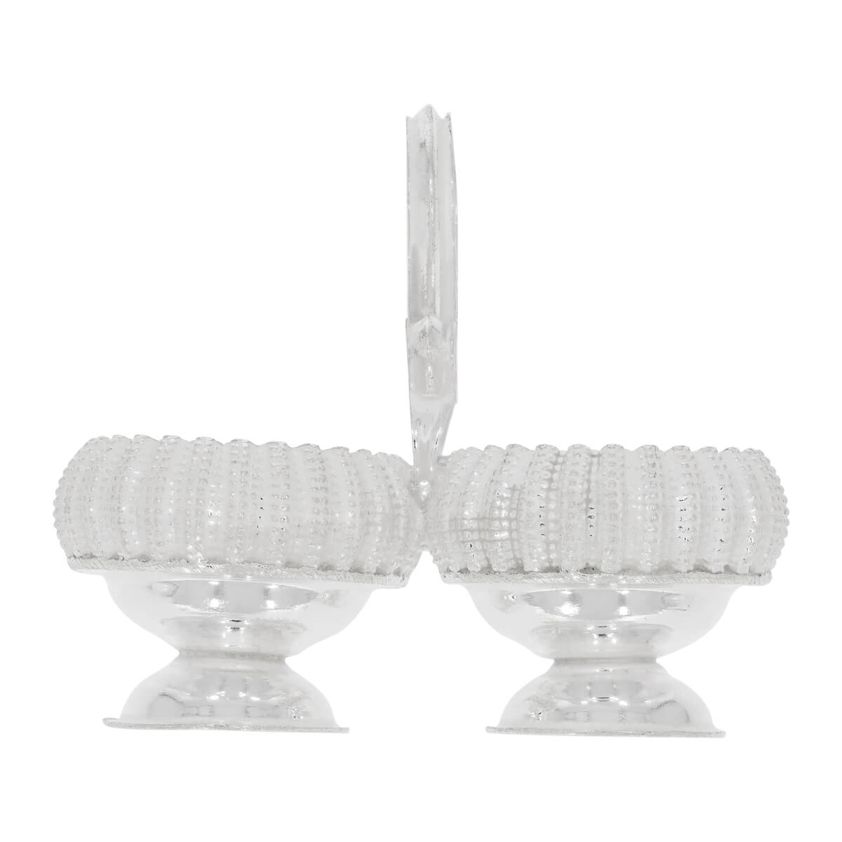 Silver Fancy Kumkum Karanda For Pooja