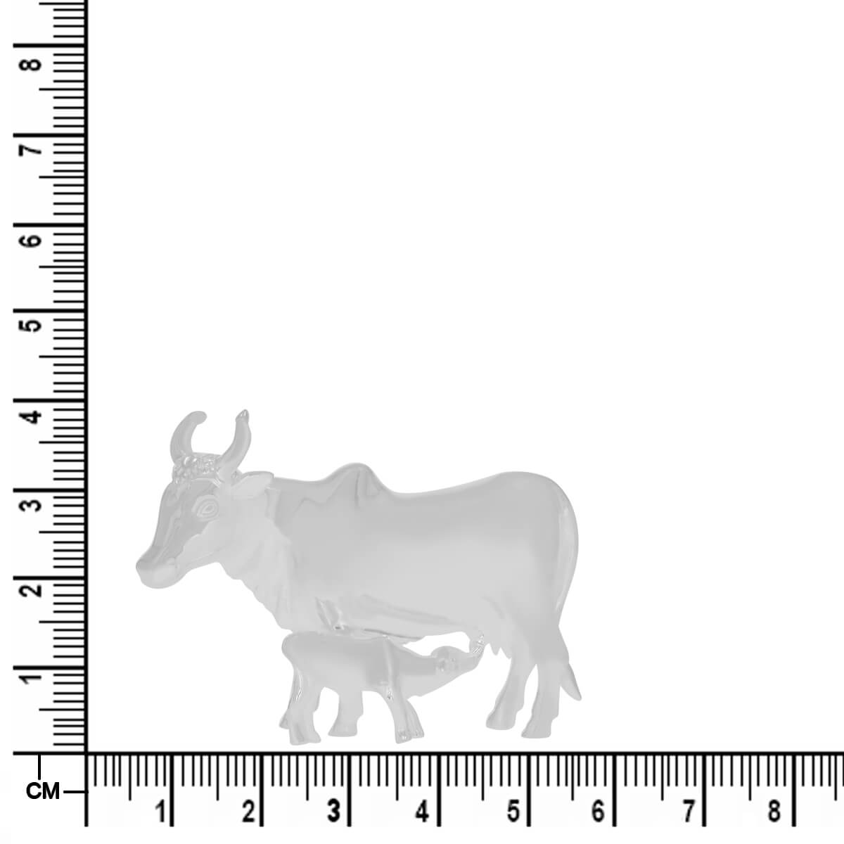 Silver Radiance Cow-Calf Figurines