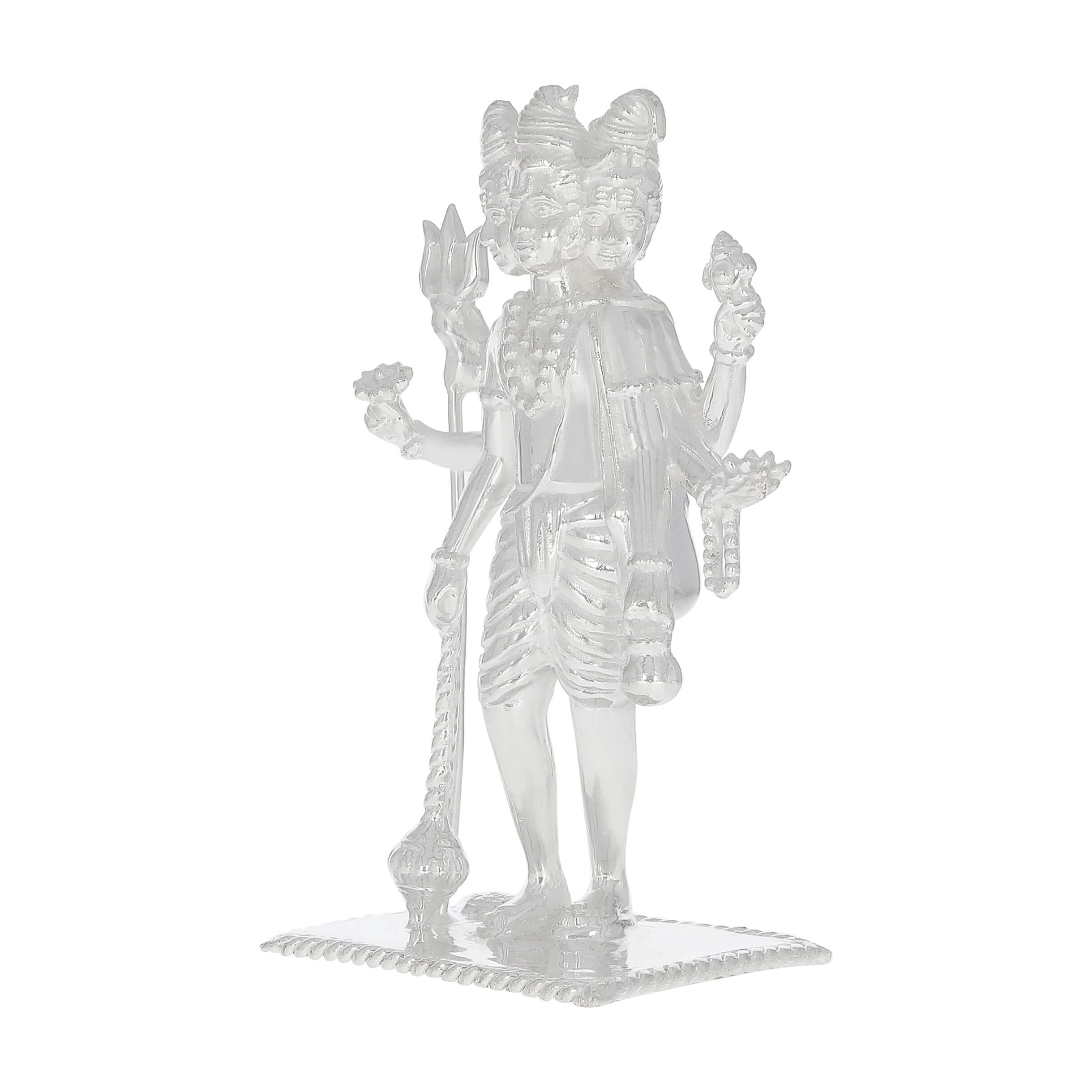 Ethereal Shine Silver Lord Dutta Idol
