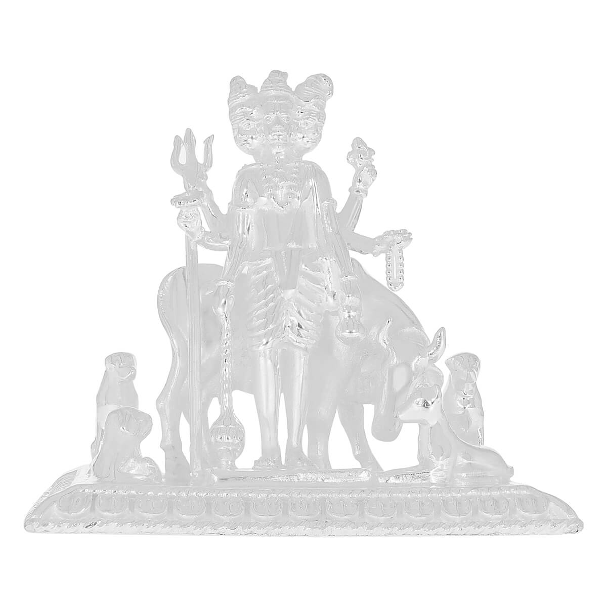 Enchanting Shine Silver Dattatreya Idol