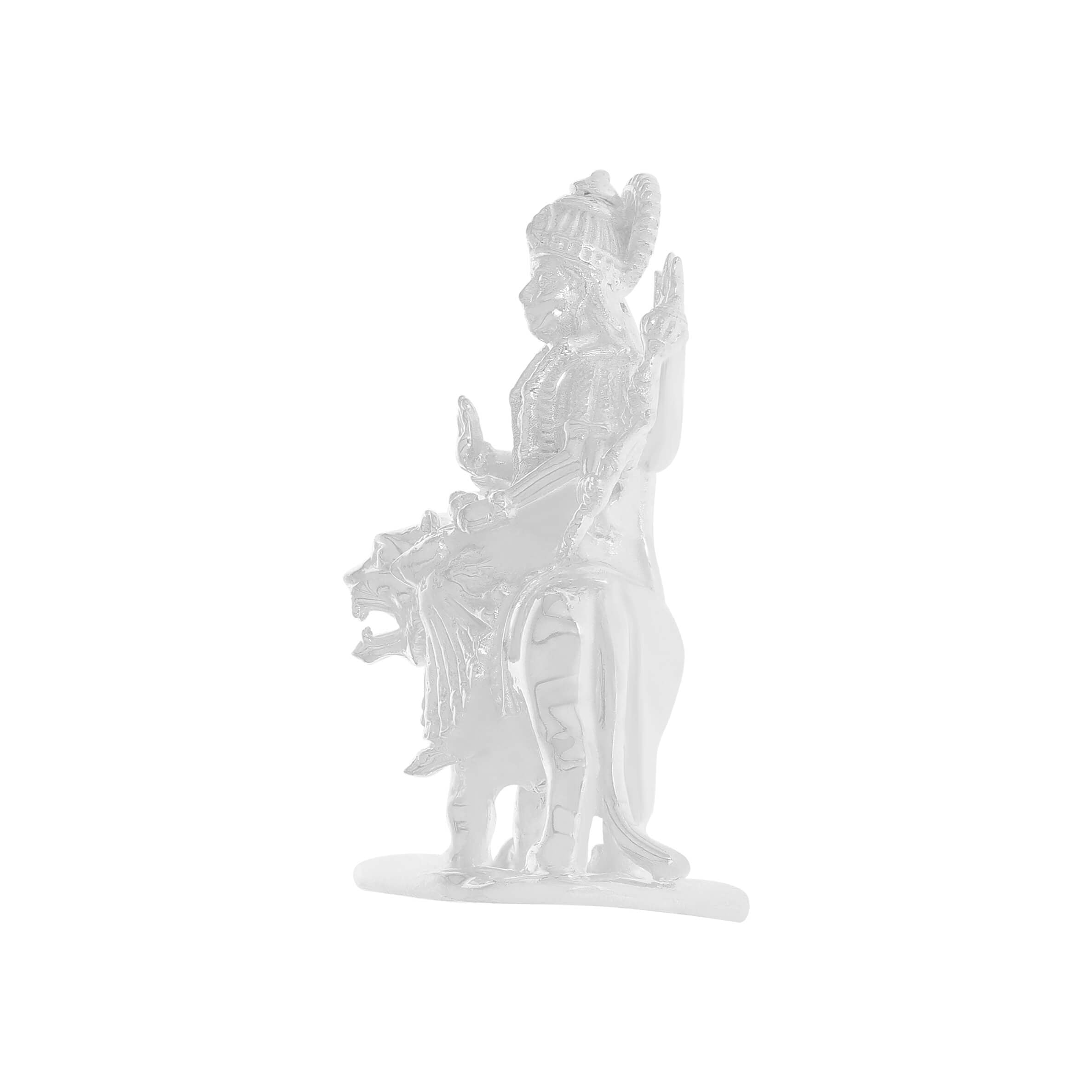 Magnificent Divine Silver Lord Durga Idol