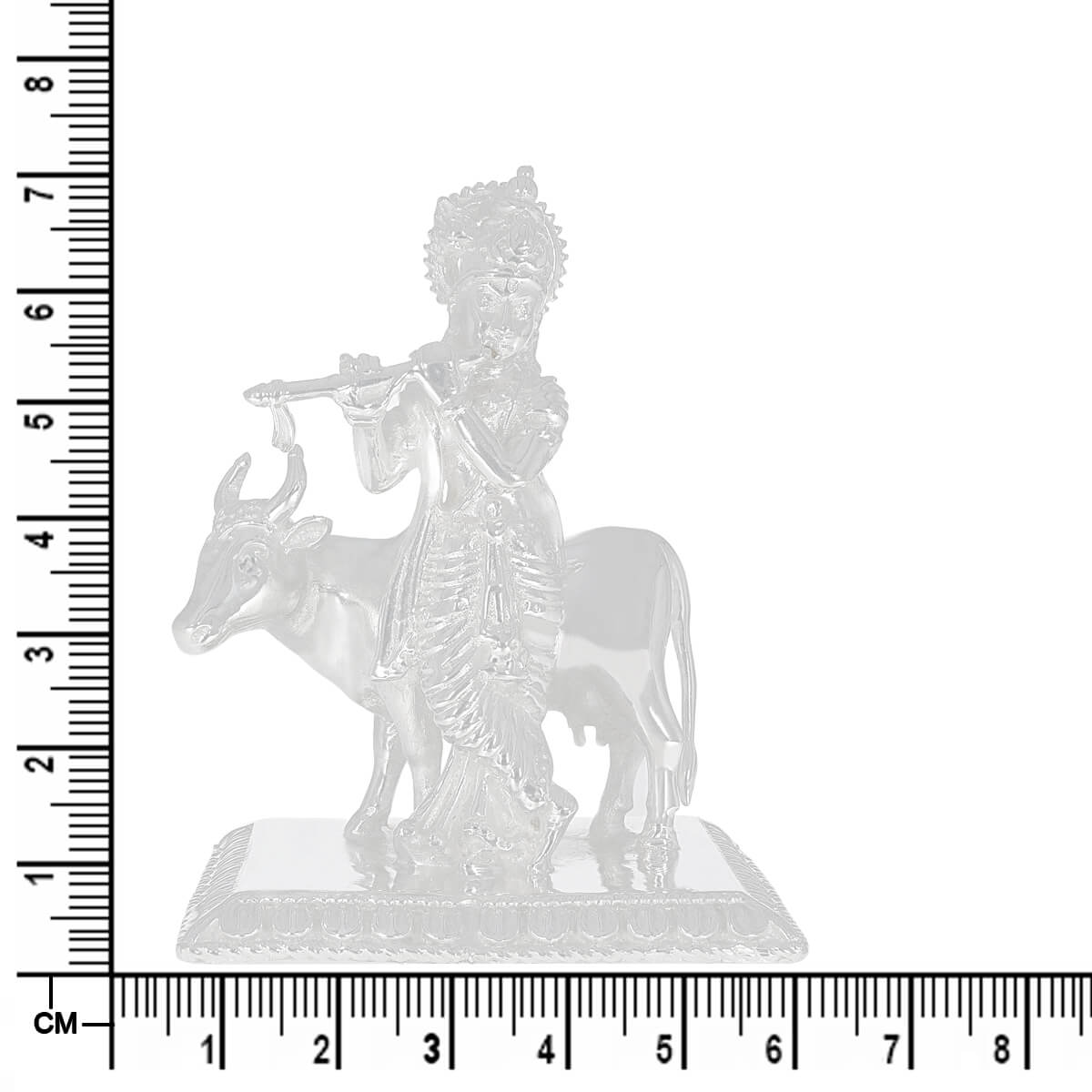Divine Silver Elegance Lord Krishna Idol