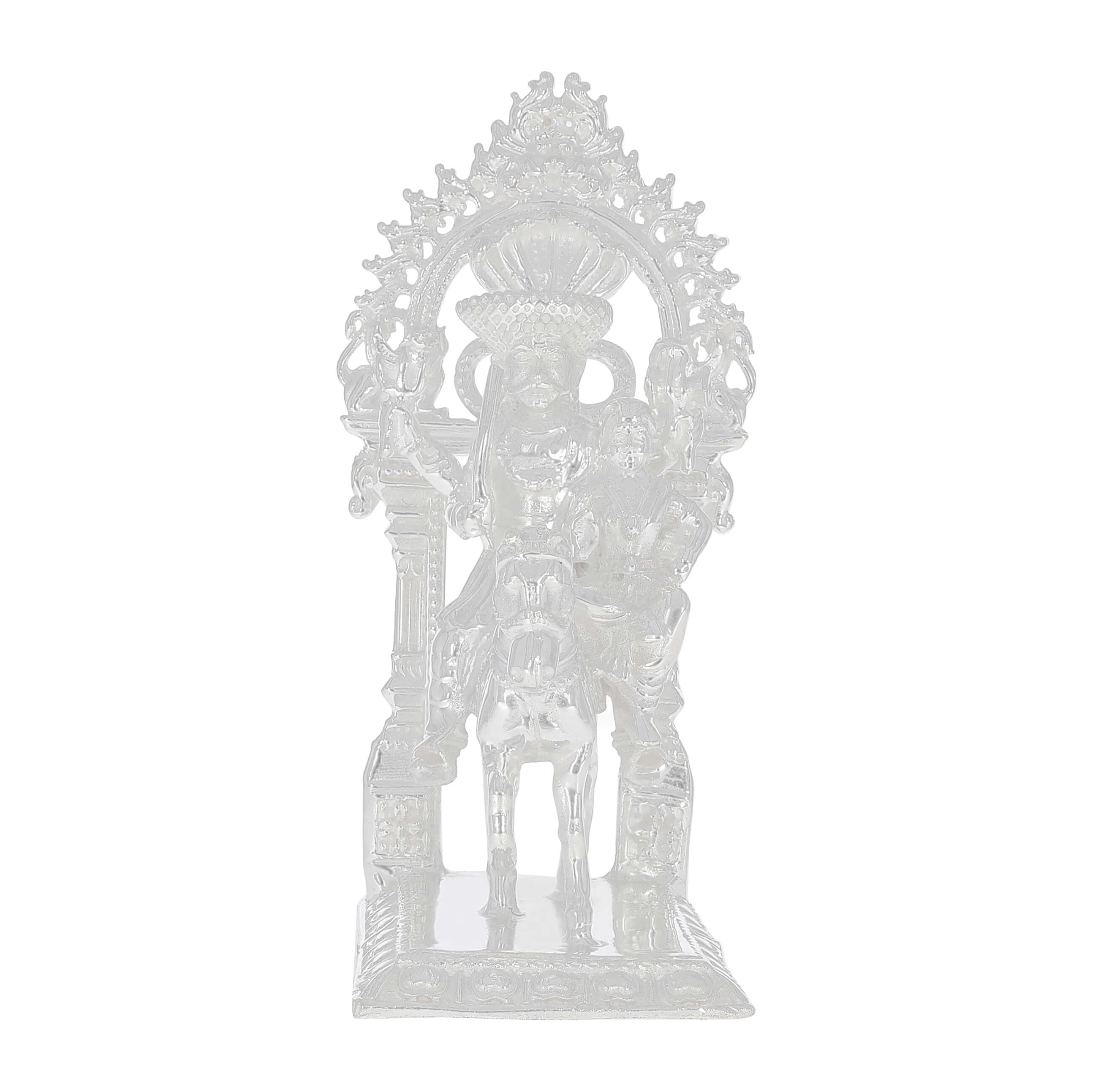 Celestial Shine Silver Khandoba Idol