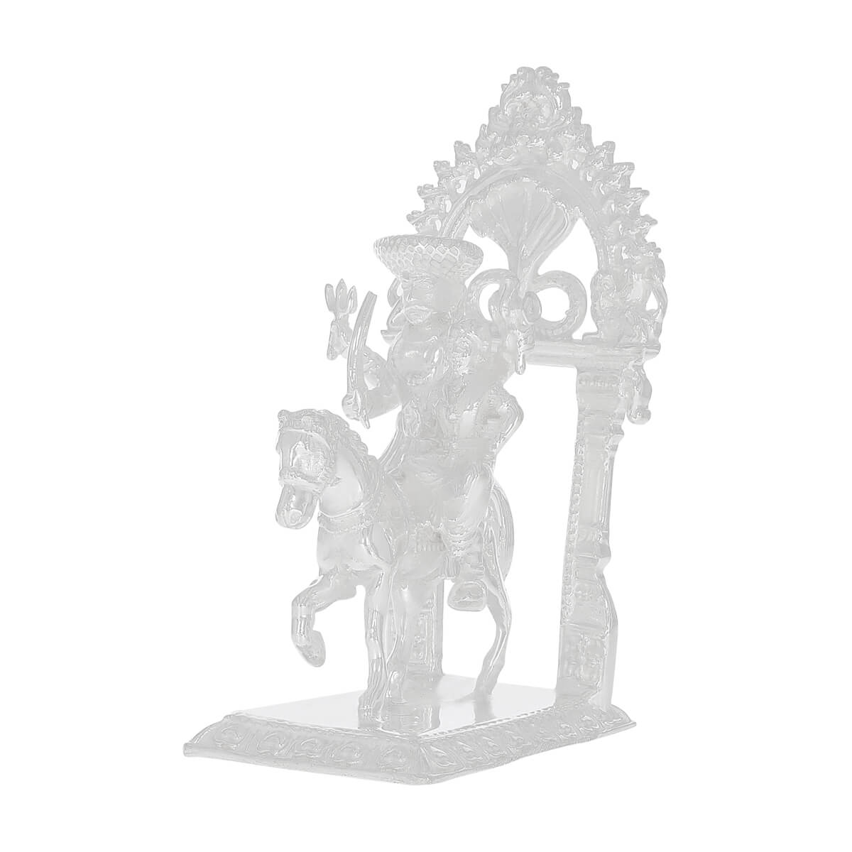 Celestial Shine Silver Khandoba Idol