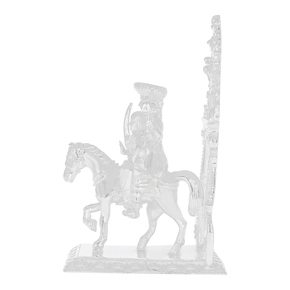 Celestial Shine Silver Khandoba Idol