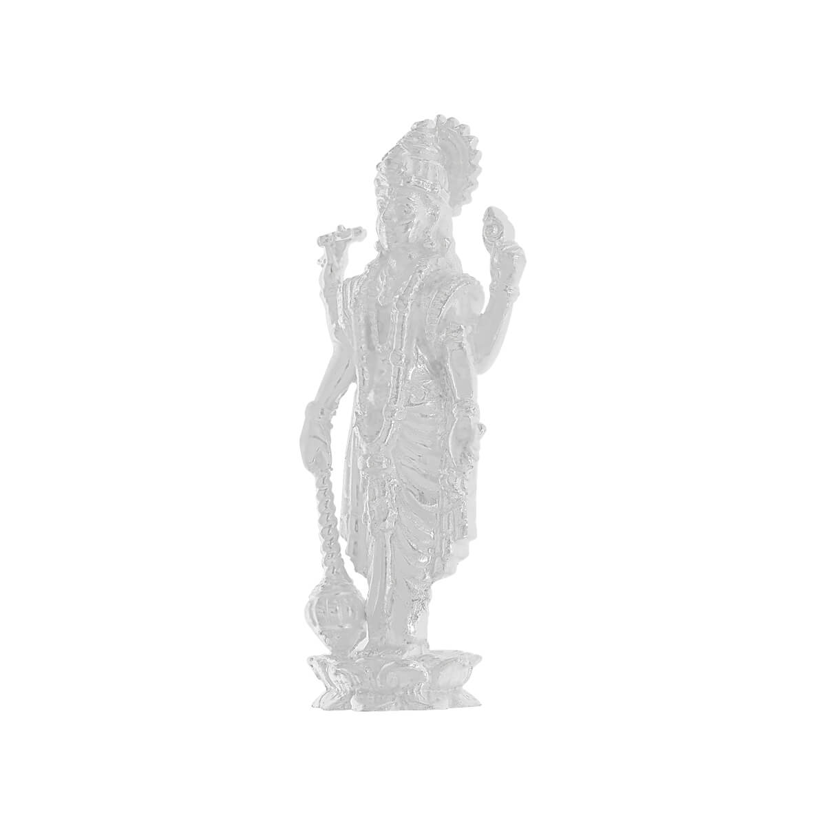 Celestial Shine Silver Lord Vishnu Idol