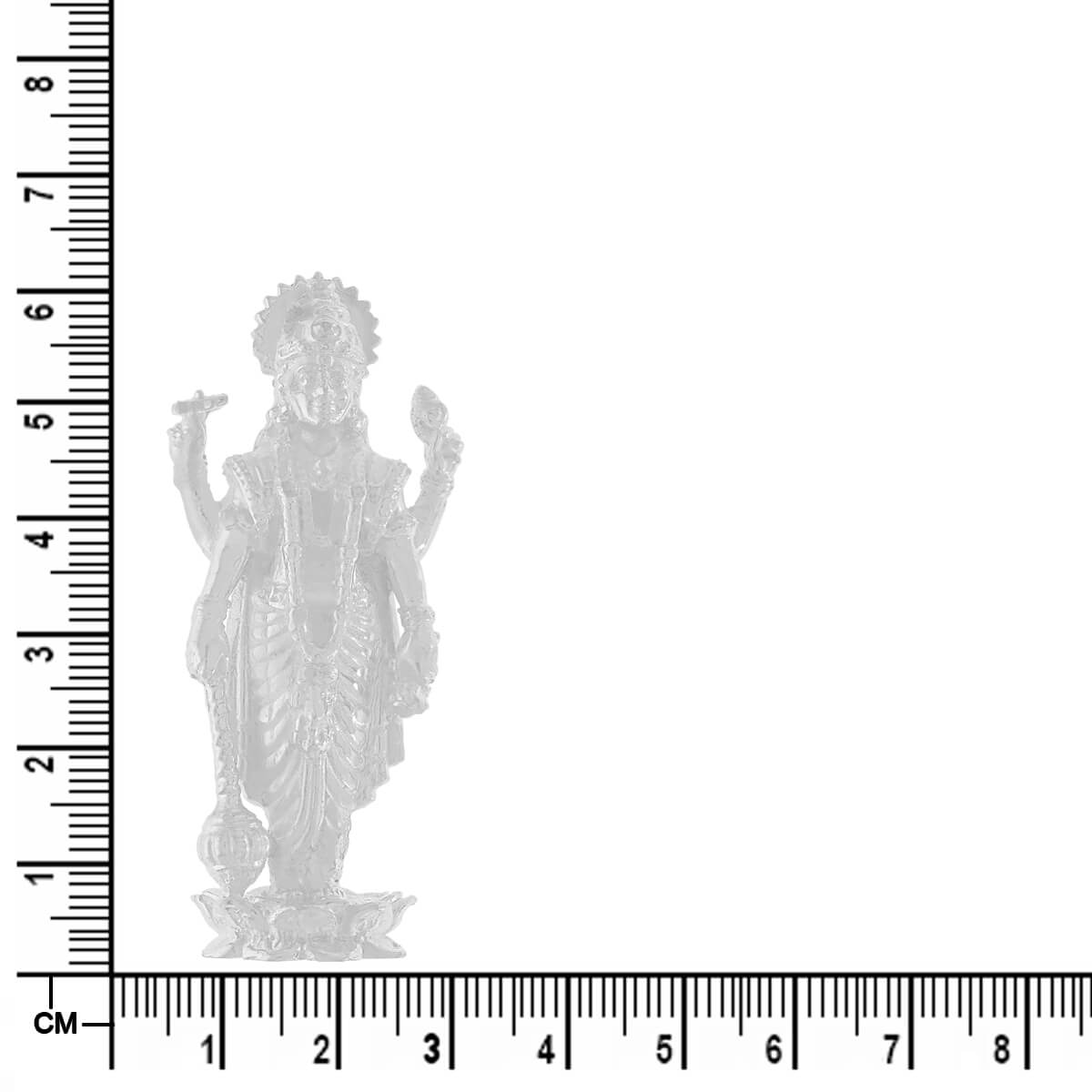 Celestial Shine Silver Lord Vishnu Idol
