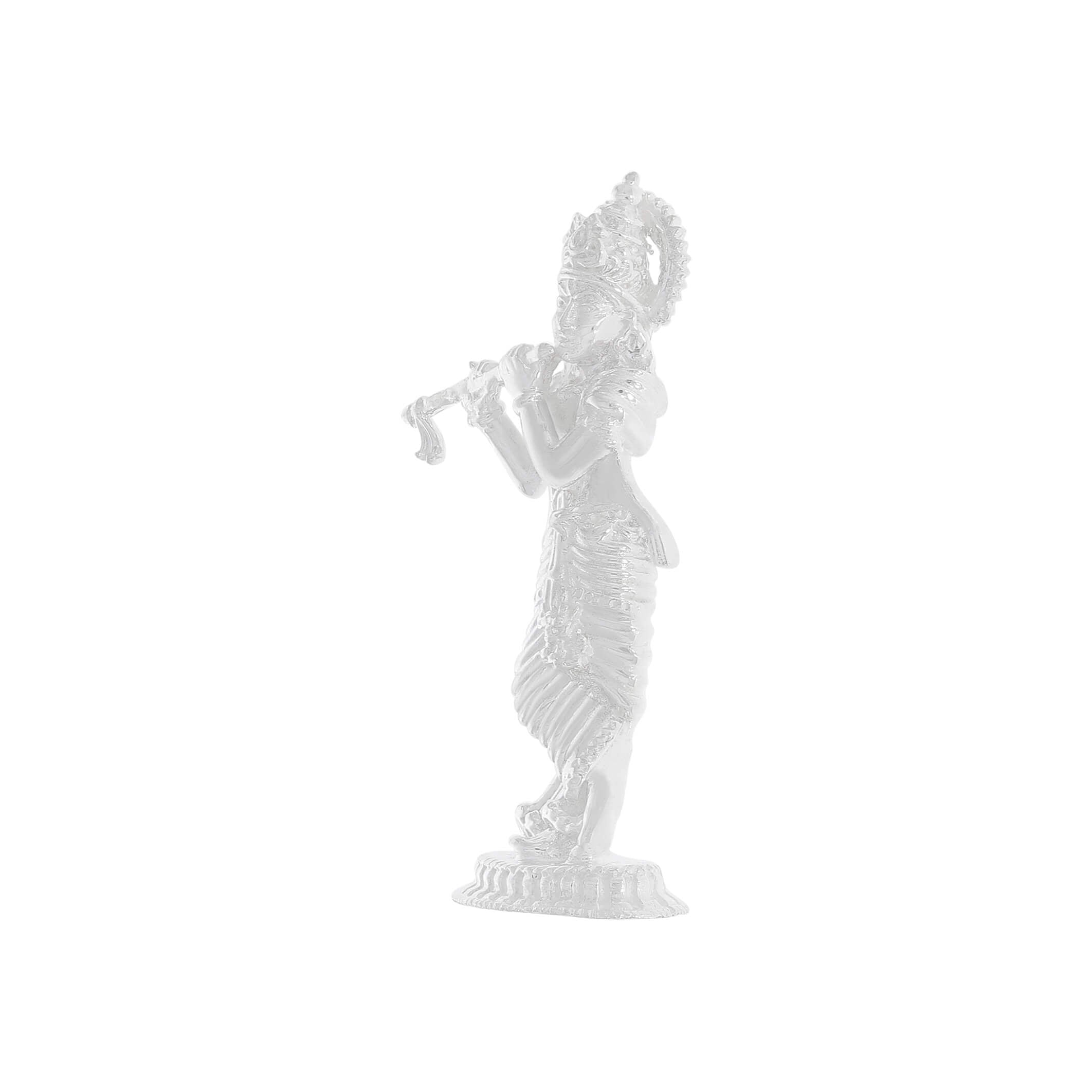 Marvelous Merciful Silver Krishna Murti