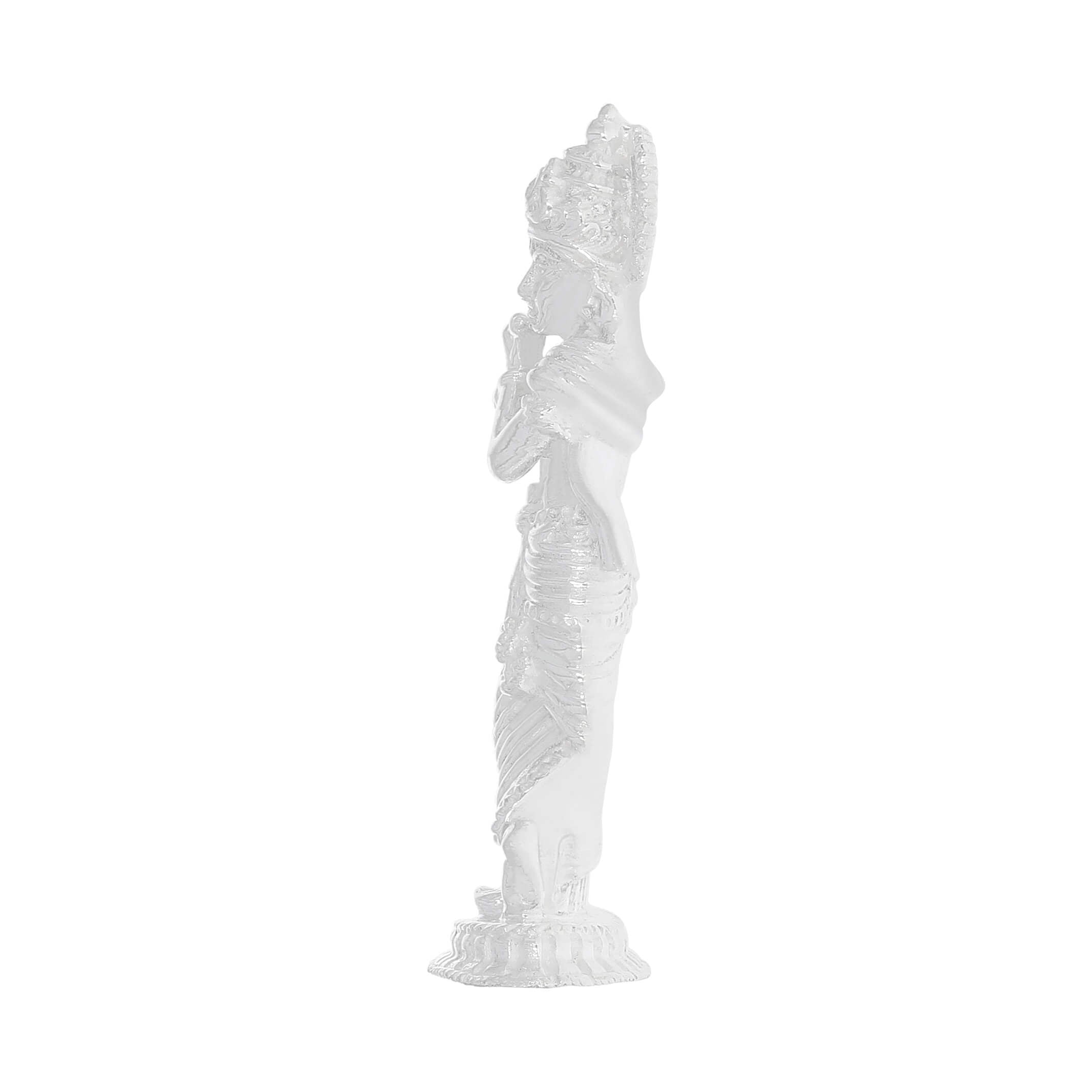 Compassionate Sacred Silver Krishna Murti