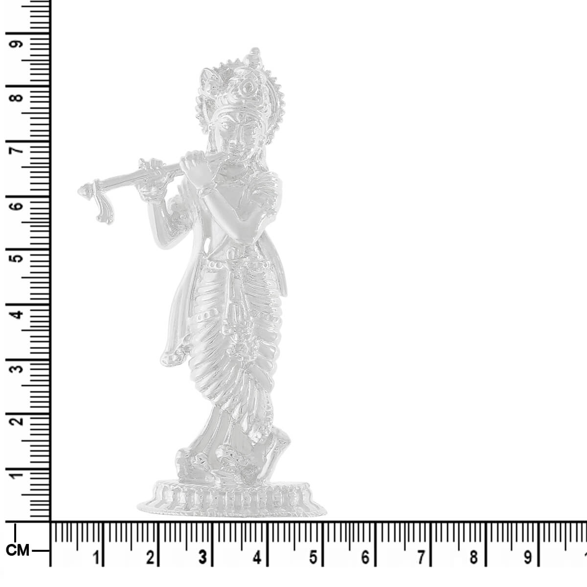 Compassionate Sacred Silver Krishna Murti