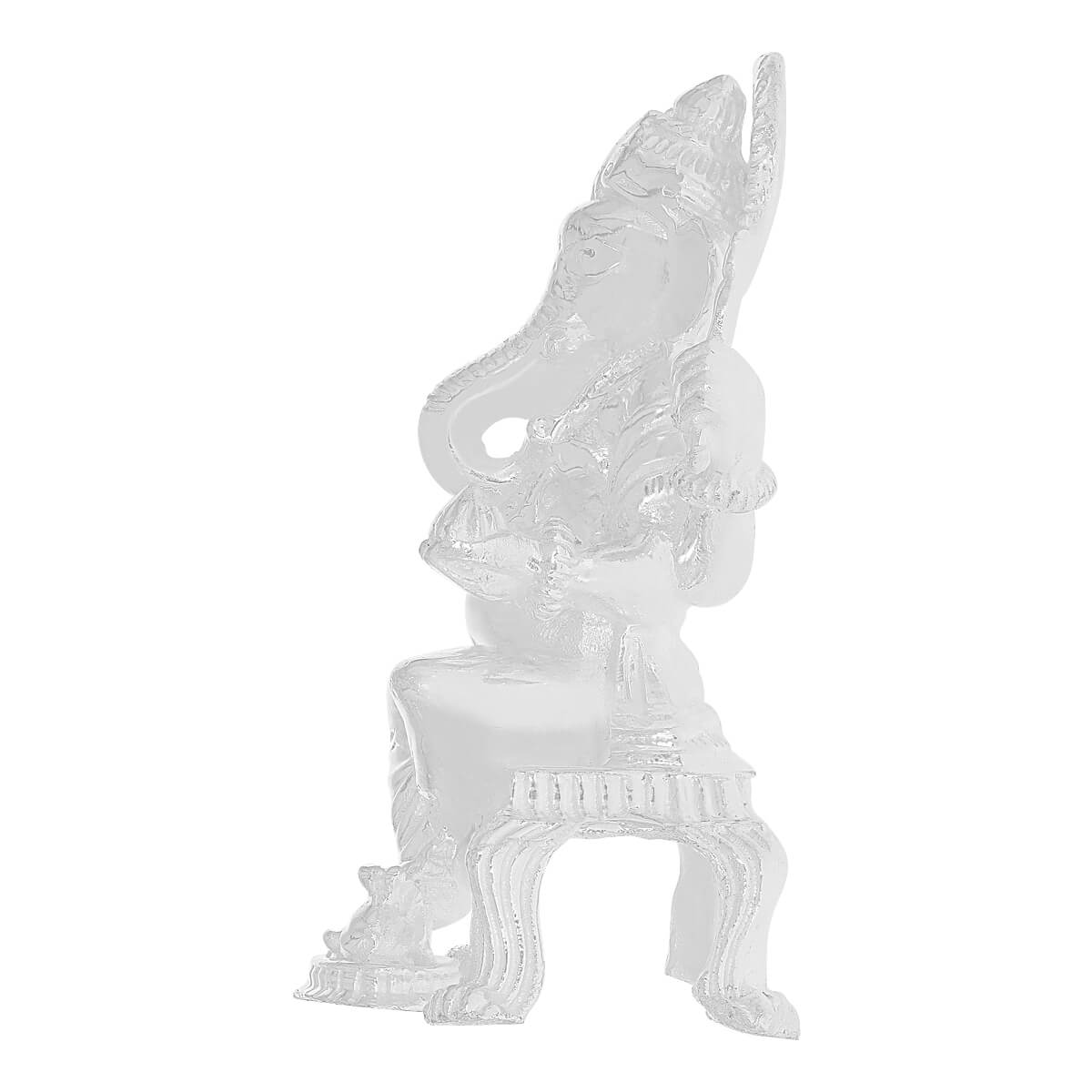 Radiant Grace Lord Ganesha Silver Idol