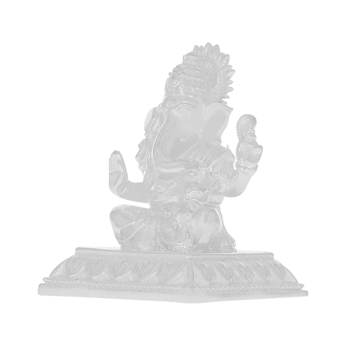 Enchanting Shine Lord Ganesha Silver Idol