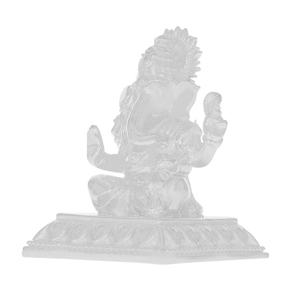 Enchanting Shimmer Lord Ganesha Silver Idol