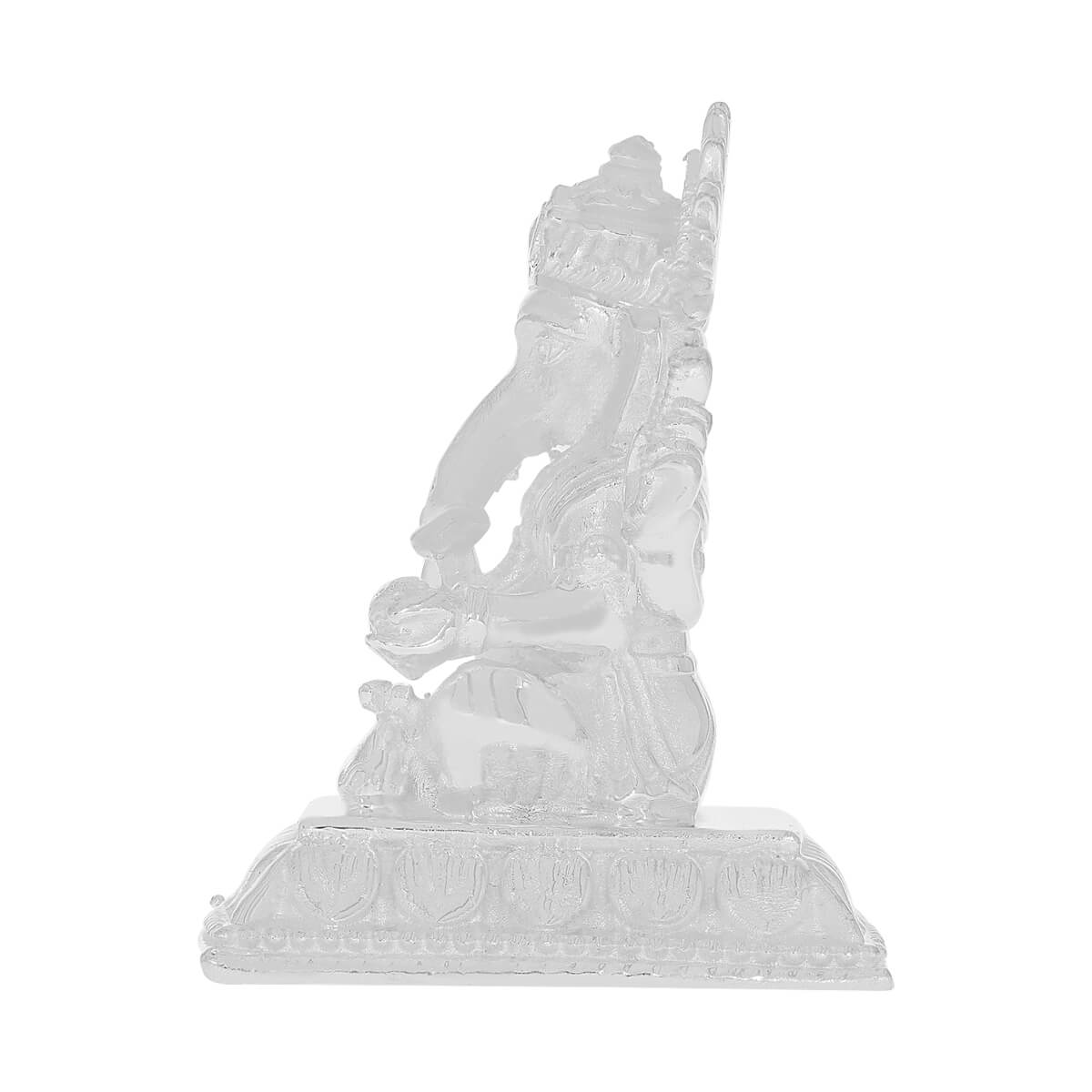 Enchanting Shimmer Lord Ganesha Silver Idol