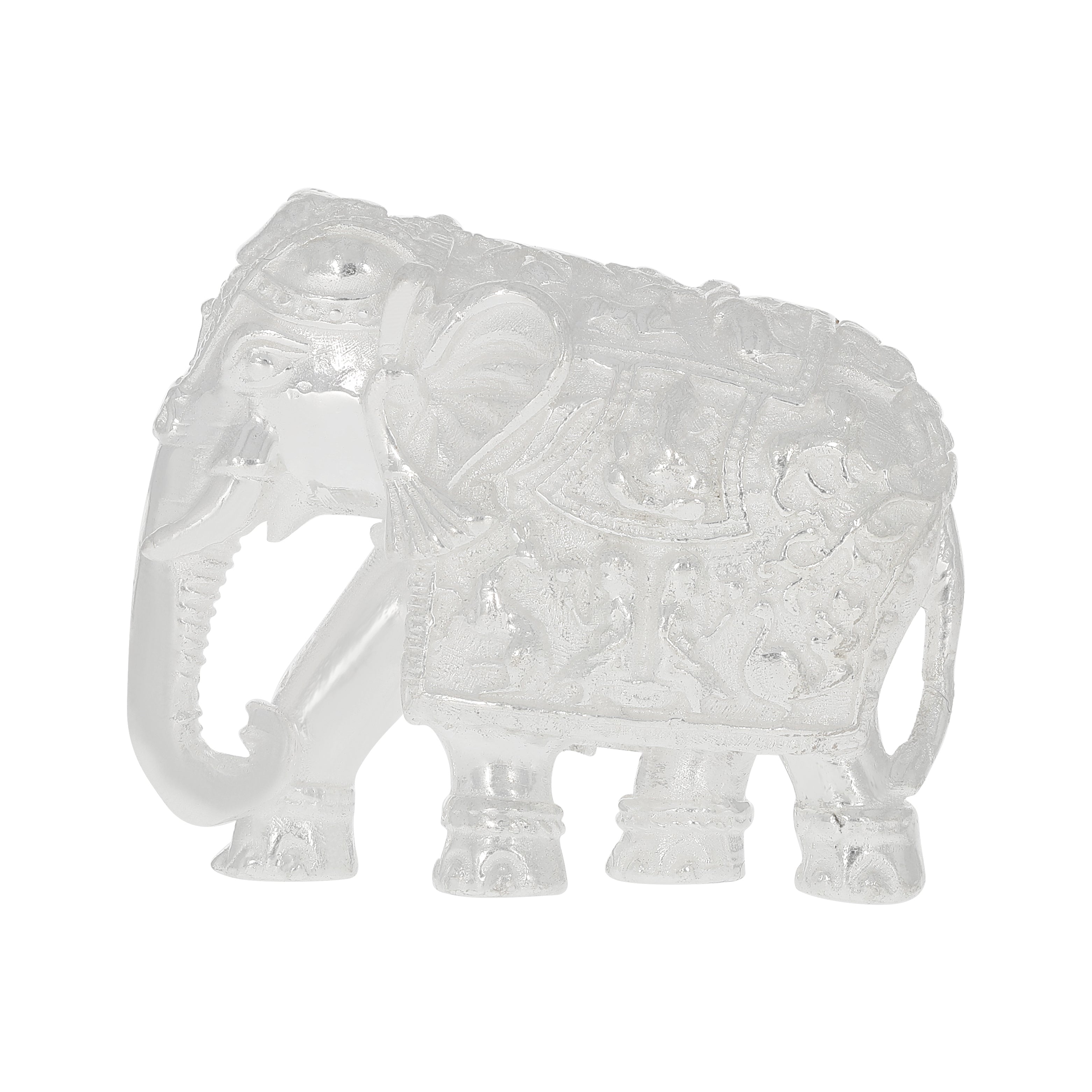 Exclusive Elegance Silver Elephant Murti