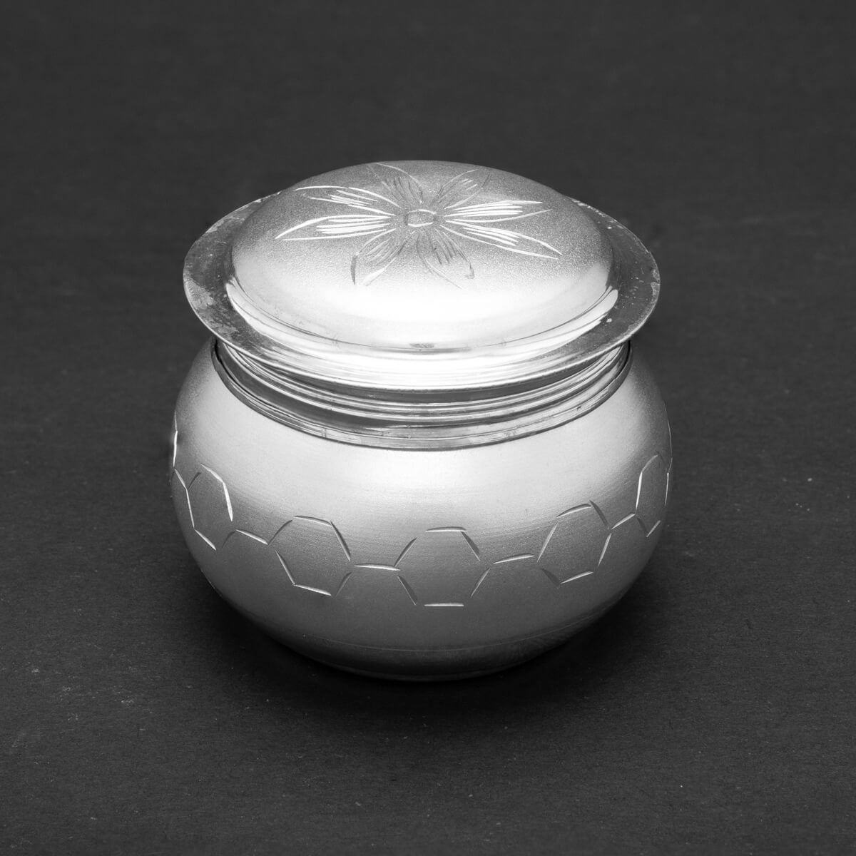 Sophisticated Shine Silver Kumkum Box