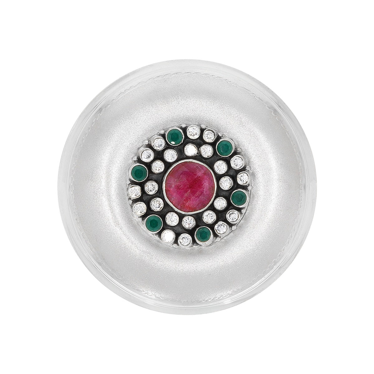 Classy Glaze Silver Kumkum Box