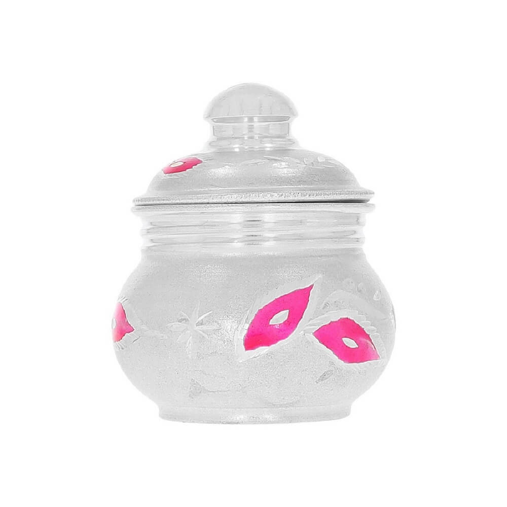 Classic Glow Silver Kumkum Box