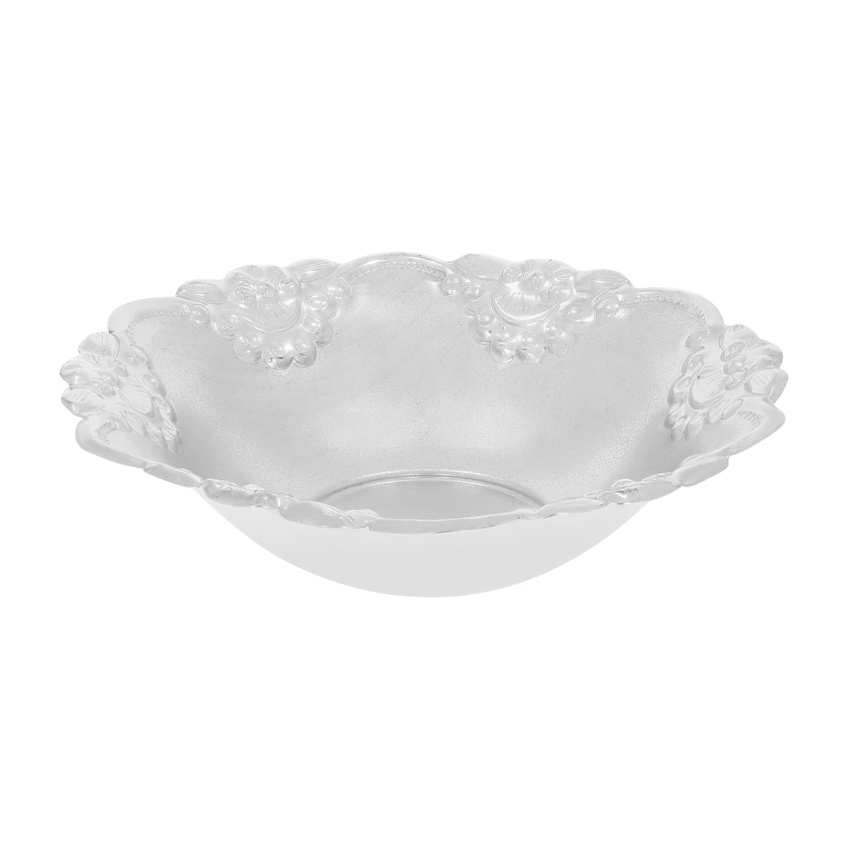 Radiant Floral Shine Silver Bowl