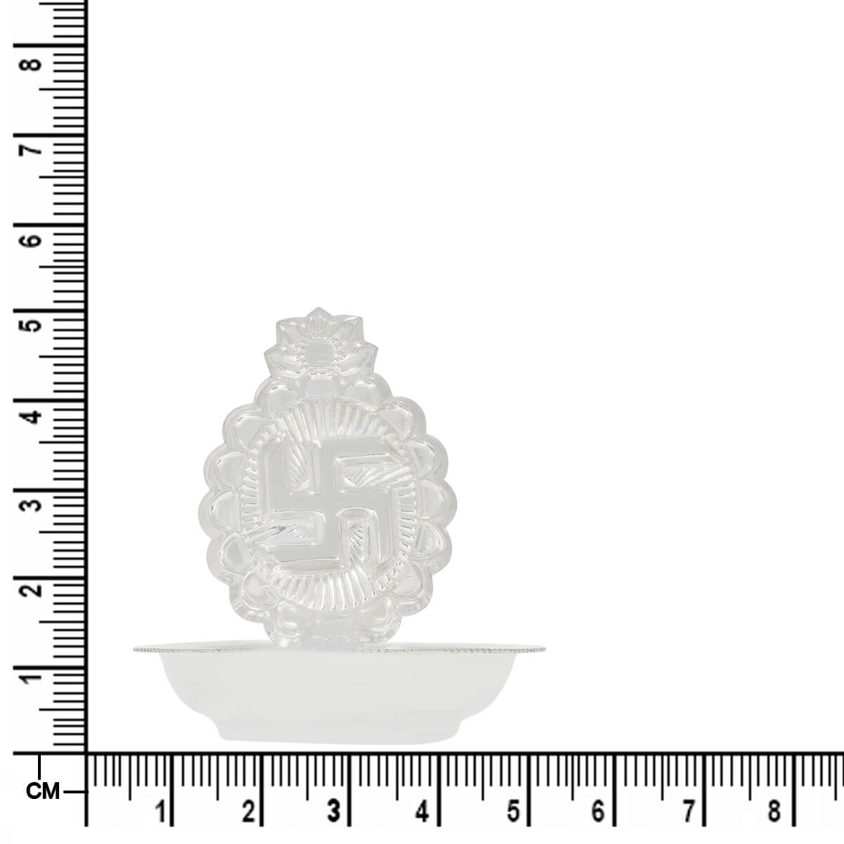 Divine Swastik Design Silver Agarbatti Stand