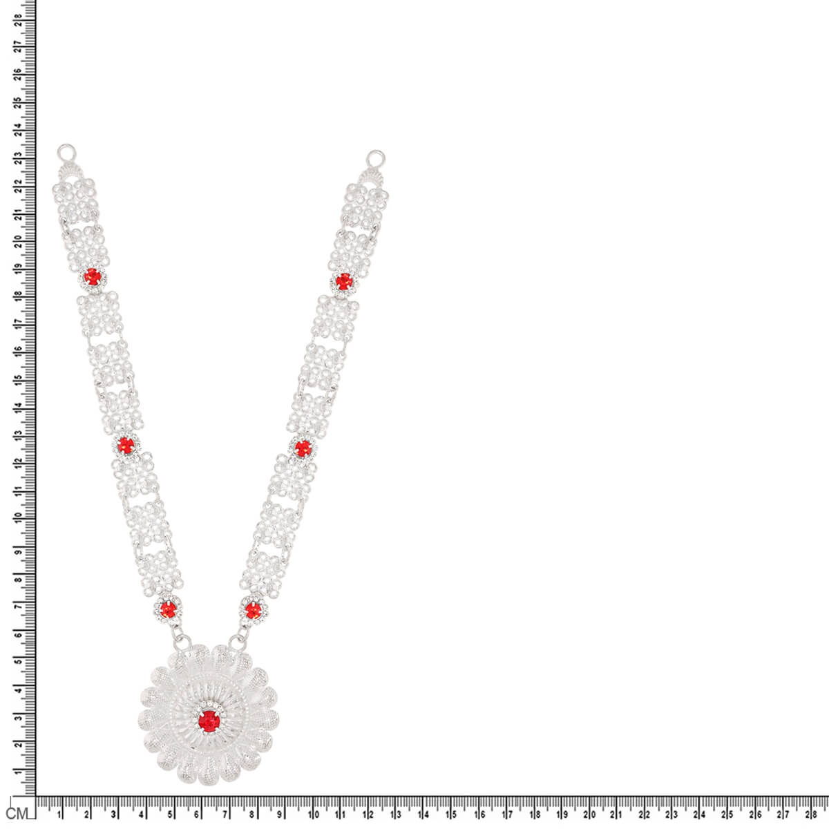 Floral Marvel Silver Necklace for Ganpati